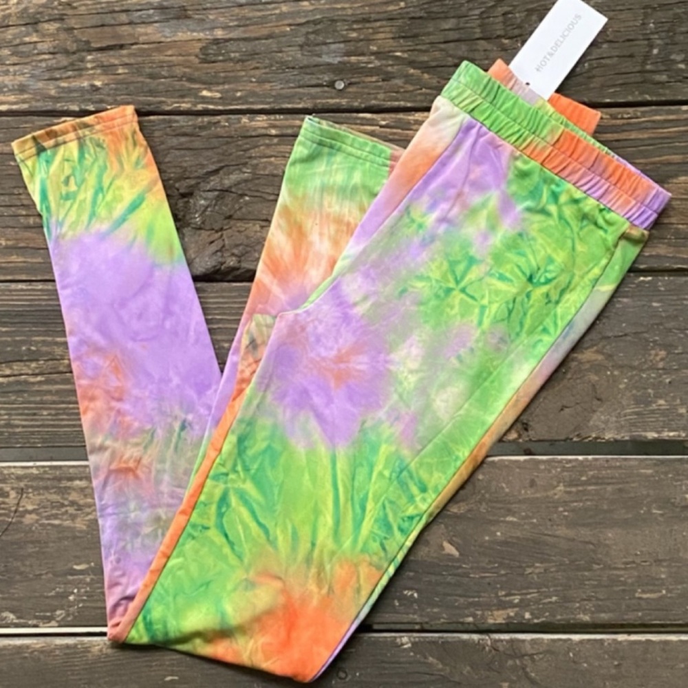New Hot & Delicious Tie Dye Two Piece Crop Top Pant Set Sz M - Picture 4 of 4